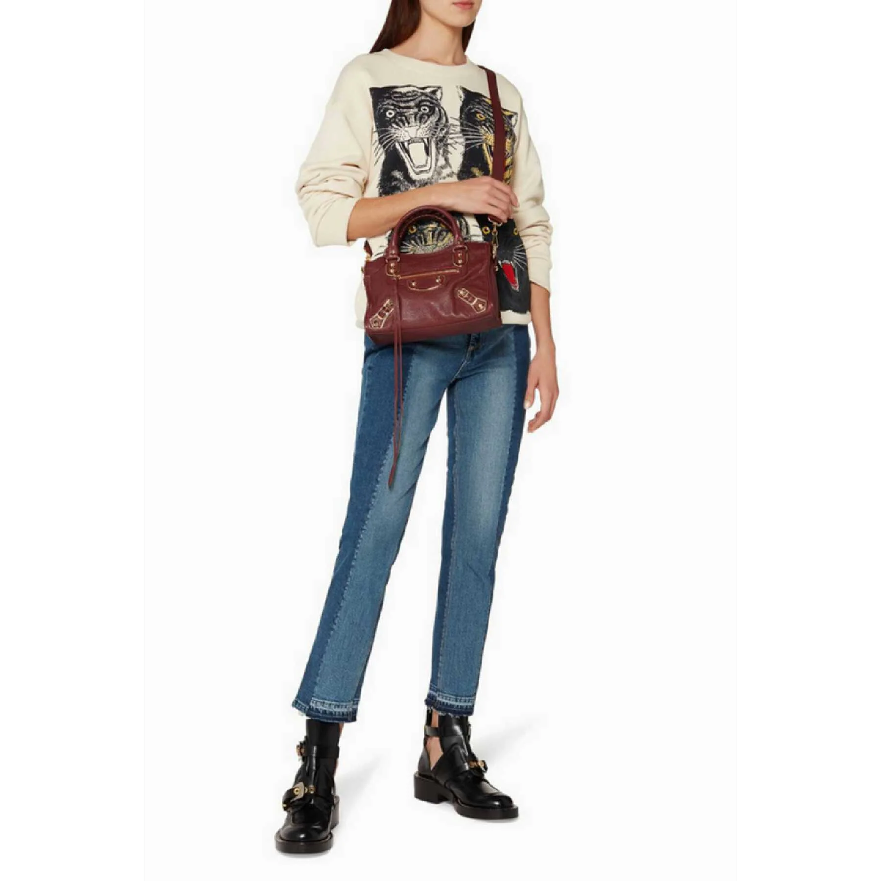 Balenciaga Classic Metallic Edge Mini City Bordeaux - Image 3