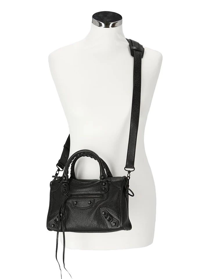 Balenciaga Classic Metallic Edge Mini City Full Black - Image 5