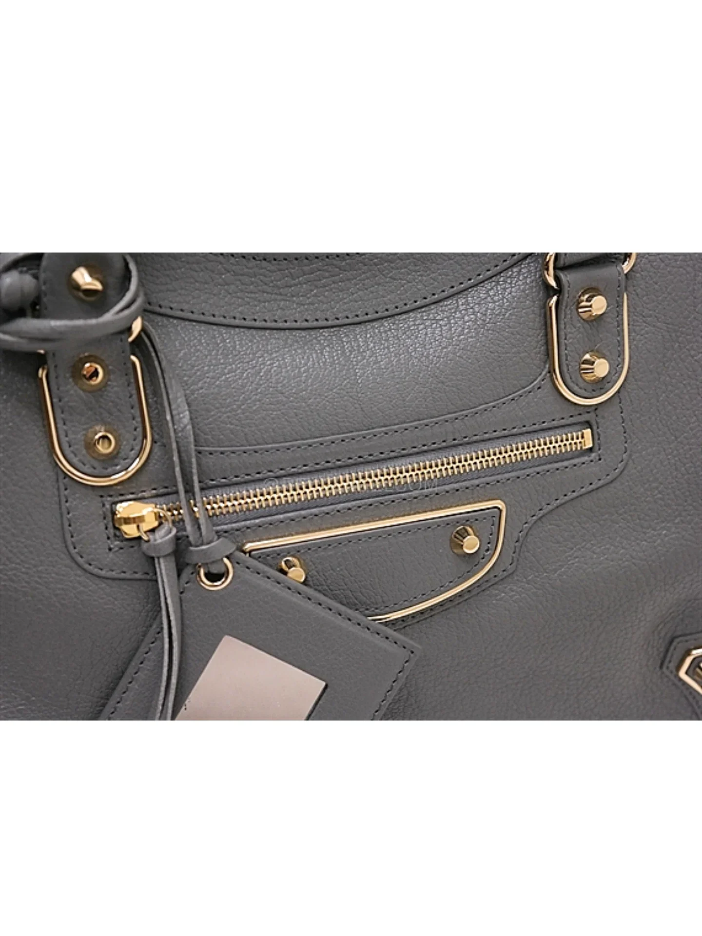 Balenciaga Metallic Edge Small City Grey Gold Hardware - Image 7
