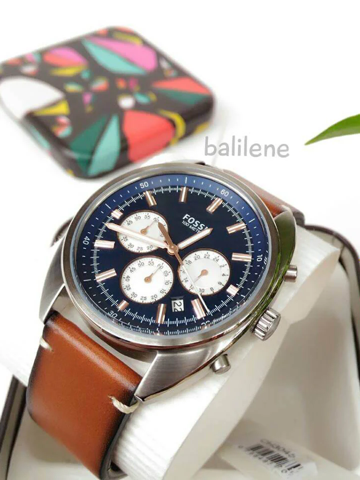 Fossil CH3045 Drifter Chronograph Light Brown Leather Watch - Image 4