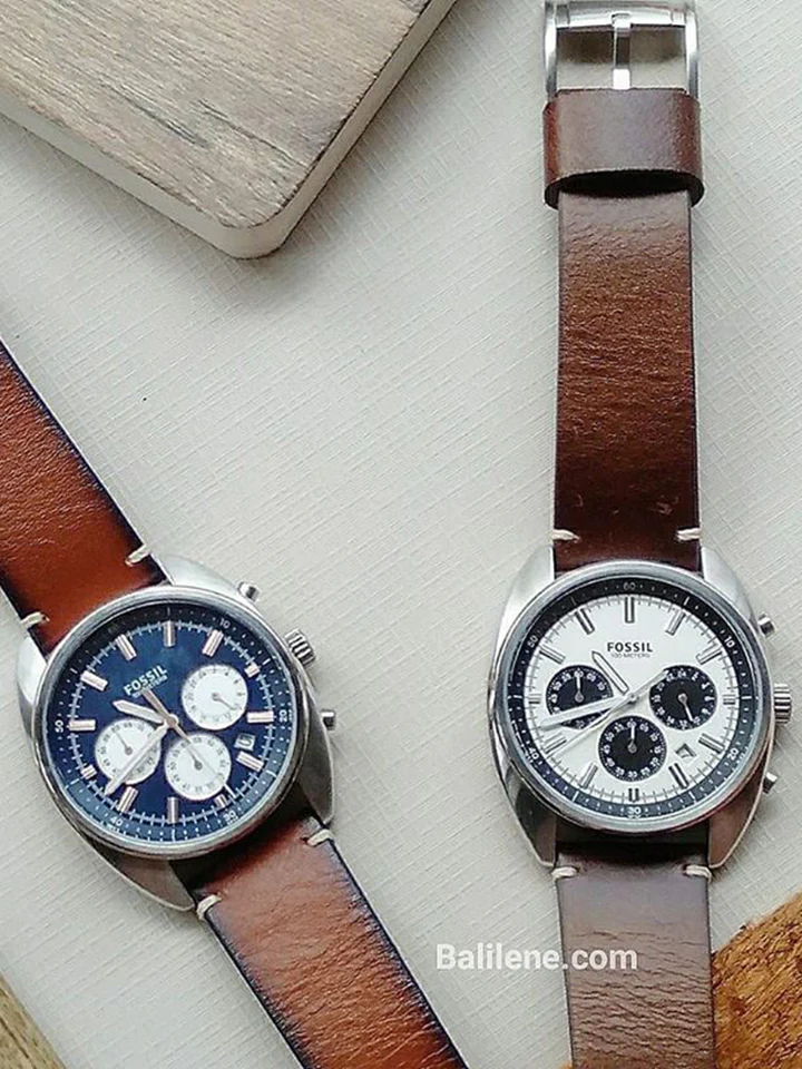 Fossil CH3045 Drifter Chronograph Light Brown Leather Watch - Image 5