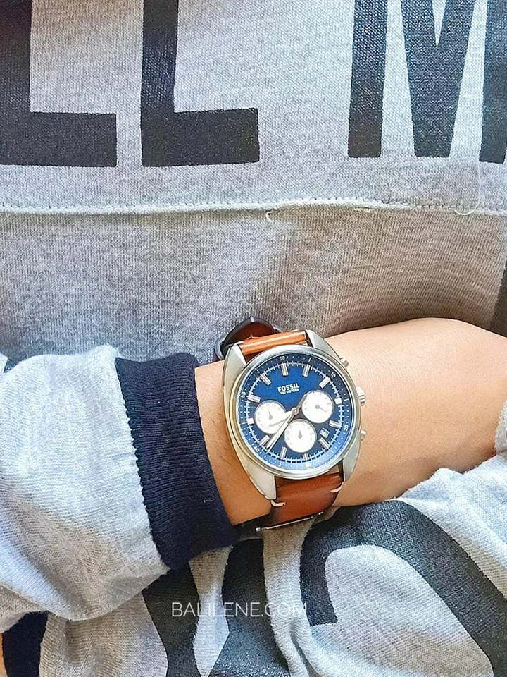 Fossil CH3045 Drifter Chronograph Light Brown Leather Watch - Image 6