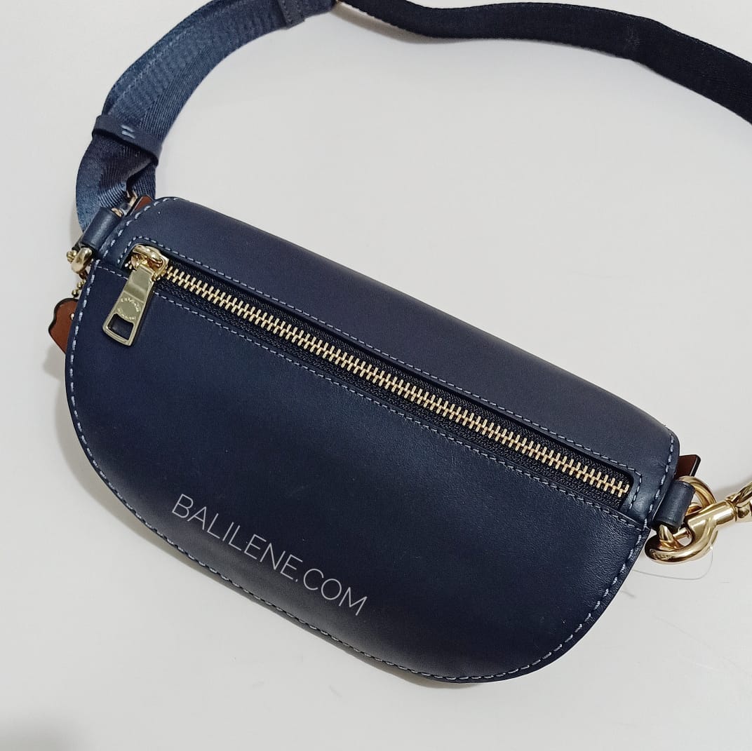 Coach 39937 Belt Canvas Signature Charcoal Midnight Navy - Image 6