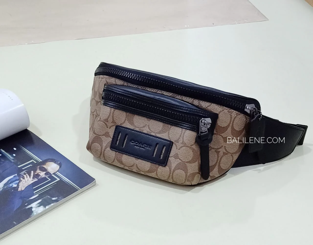 Coach F78727 Terrain Belt Bag In Signature Canvas Tan/Black - Image 10