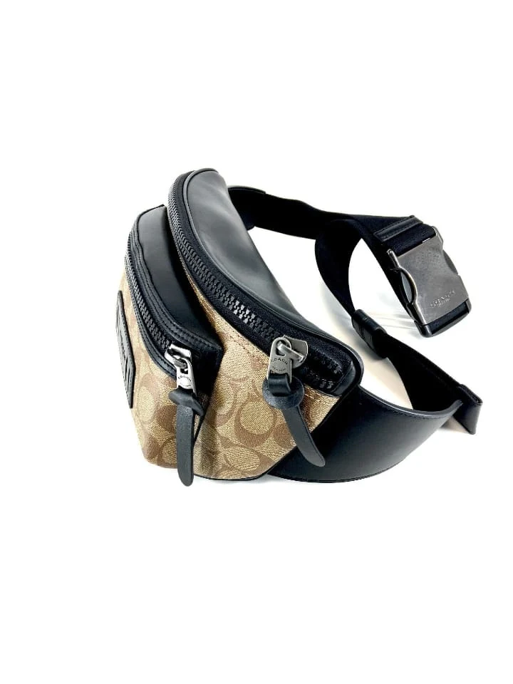 Coach F78727 Terrain Belt Bag In Signature Canvas Tan/Black - Image 3