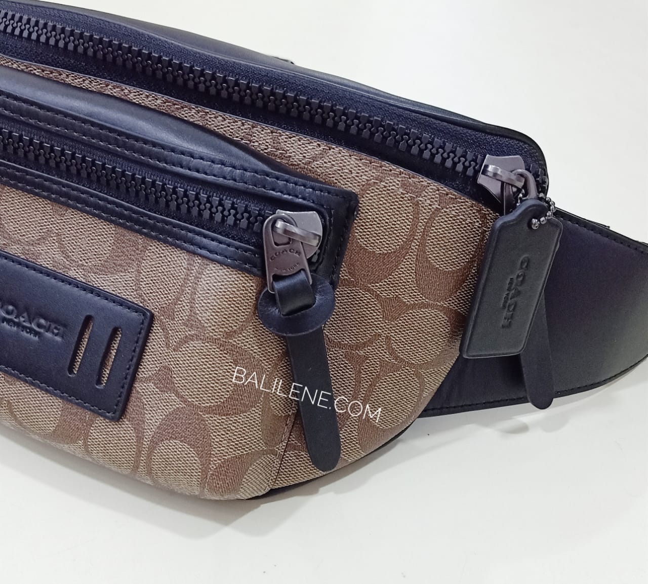 Coach F78727 Terrain Belt Bag In Signature Canvas Tan/Black - Image 9