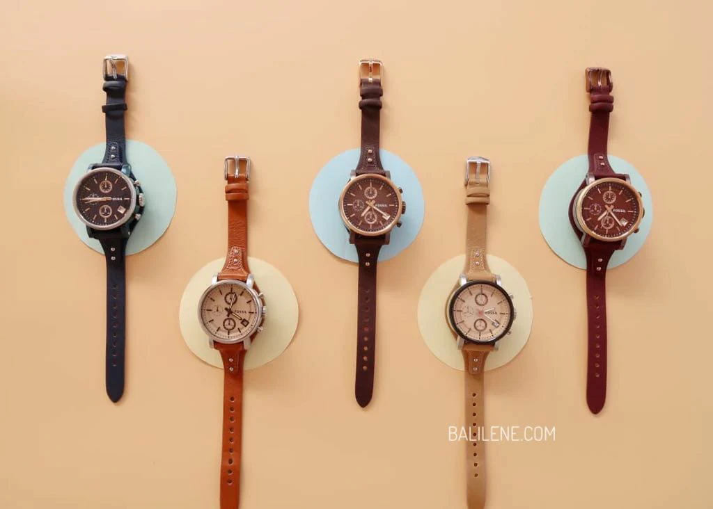 Fossil ES4046 Boyfriend Sport Chronograph Brown Leather Watch - Image 5