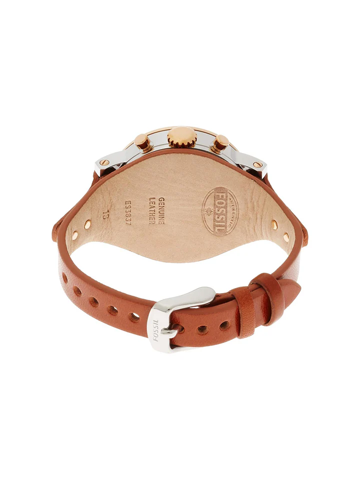 Fossil ES3837 Original Boyfriend Chronograph Brown Leather Watch - Image 3
