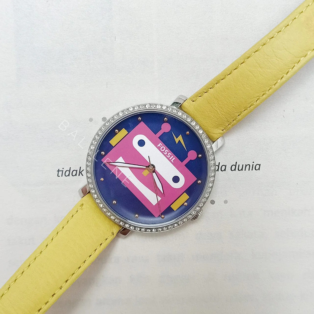 Fossil ES4091 Jacqueline Robot Leather Yellow Watch - Image 5