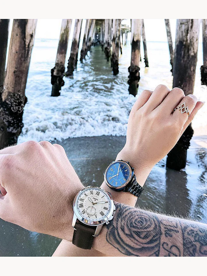 Fossil FTW1203 Hybrid Smartwatch Accomplice Navy Blue Stainless Steel Watch - Image 3