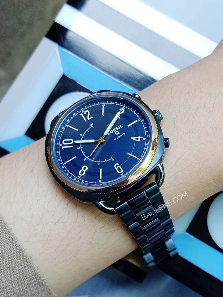 Fossil FTW1203 Hybrid Smartwatch Accomplice Navy Blue Stainless Steel Watch - Image 5