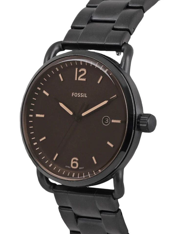 Fossil FS5277 The Commuter Three-hand Date Black Stainless Steel Watch - Image 3