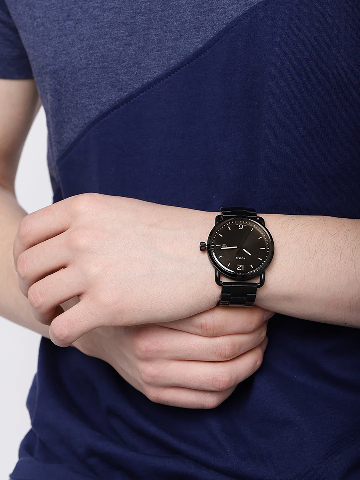 Fossil FS5277 The Commuter Three-hand Date Black Stainless Steel Watch - Image 6