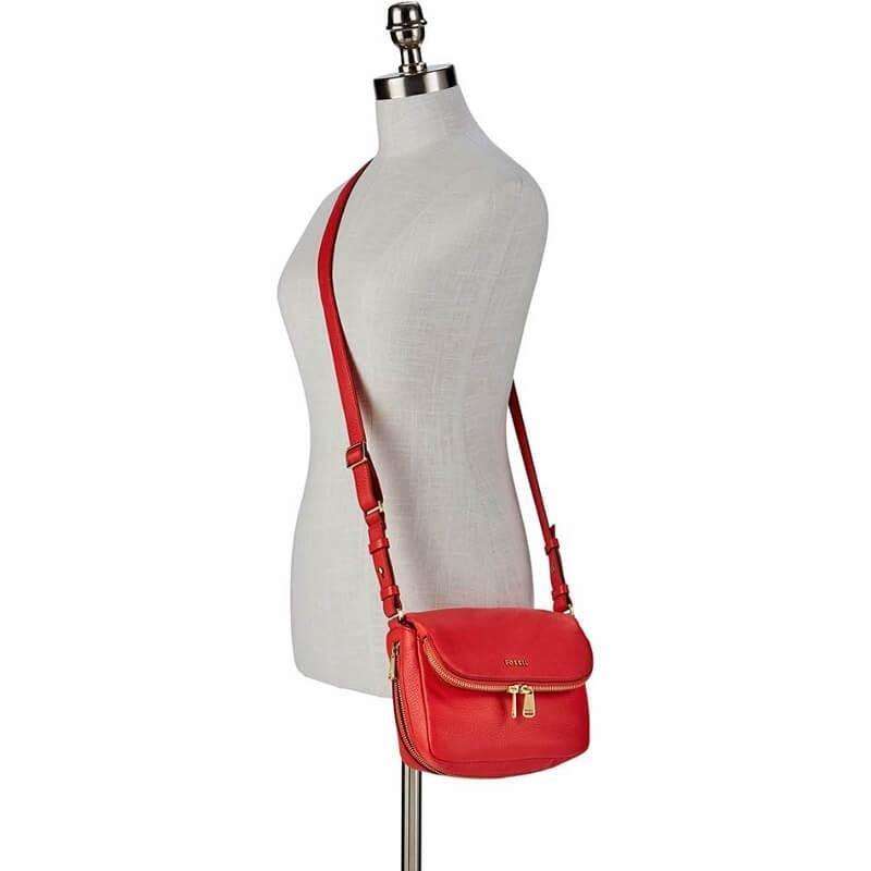 Fossil ZB5873616 Preston Small Flap Cross Body Bag Tomato - Image 4