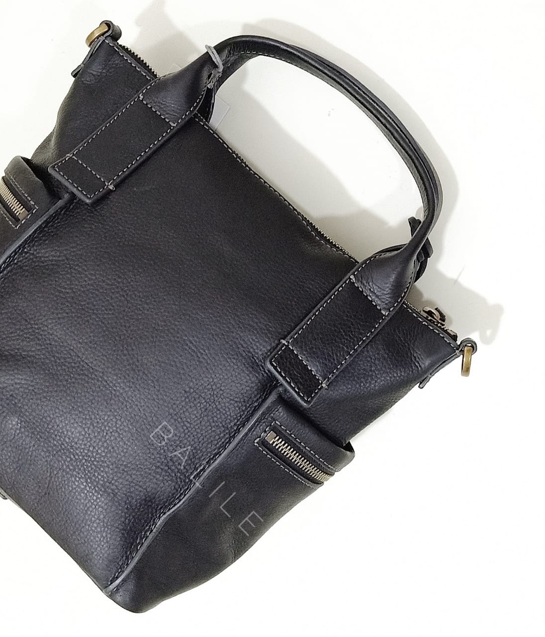 Fossil ZB6696001 Emerson Medium Leather Satchel in Black - Image 5