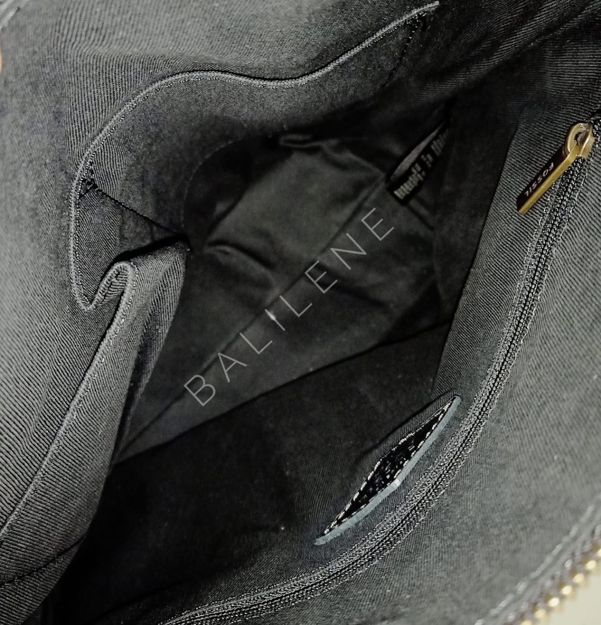 Fossil ZB6696001 Emerson Medium Leather Satchel in Black - Image 6