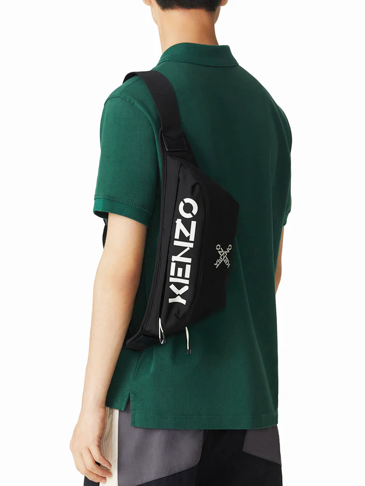 Kenzo Sport Logo Printed Belt Bag Black - Image 3