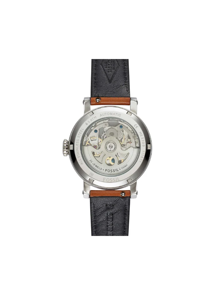 Fossil Boyfriend Automatic Skeleton Dial Leather Strap - Image 3
