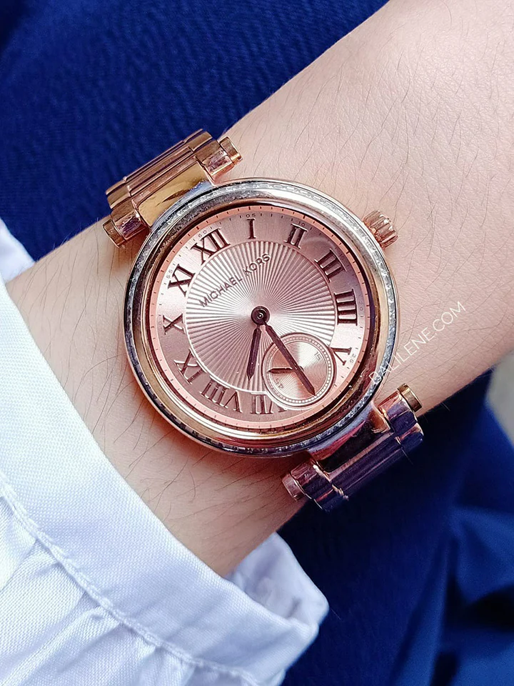 Michael Kors MK5971 Ladies Rose Gold Tone Mini Skylar Watch - Image 4