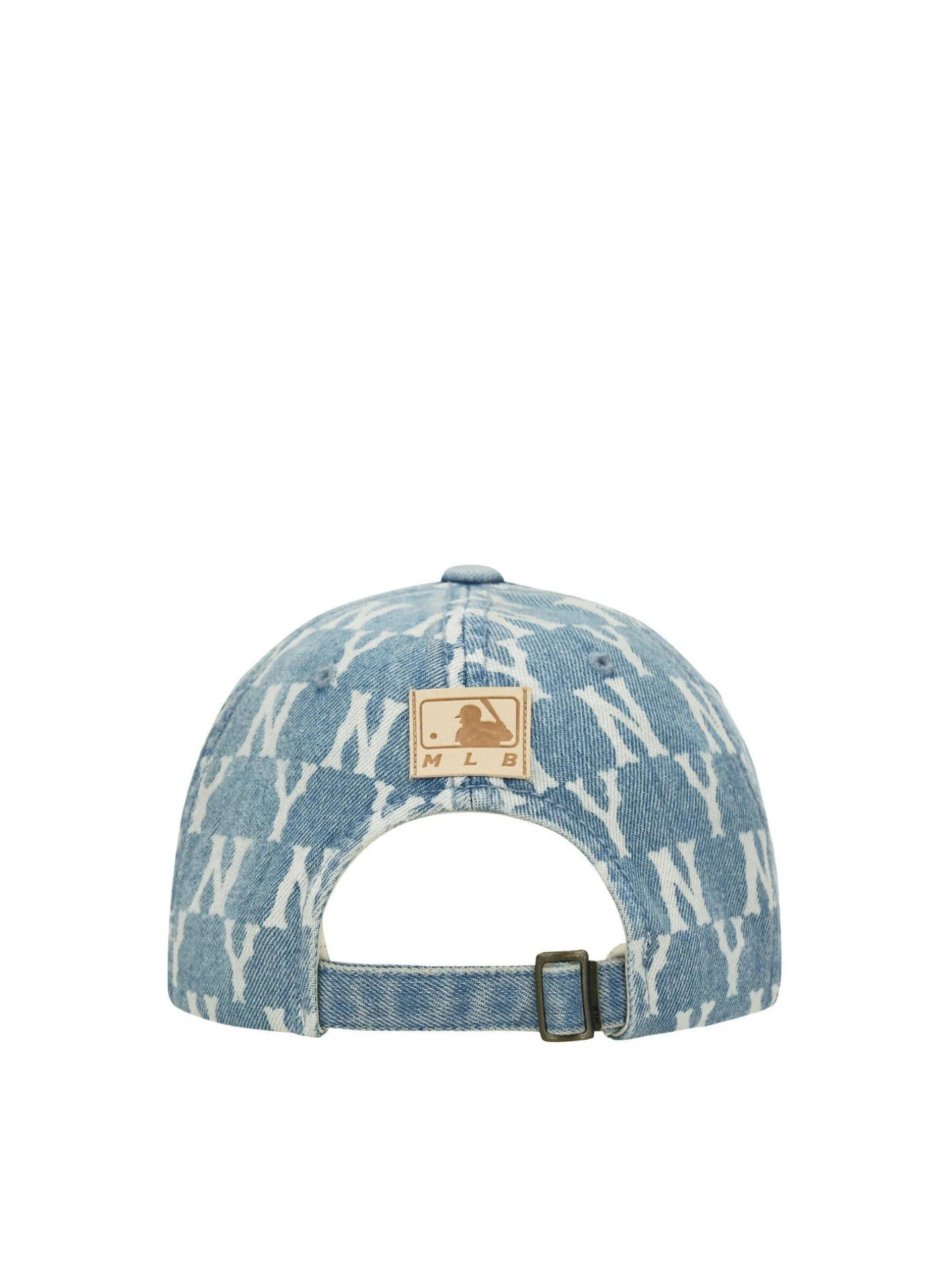 MLB Monogram Denim Ball Hat Cap NY (BLUE) - Image 4