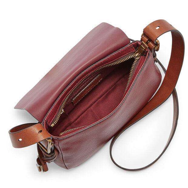 Fossil ZB6759609 Harper Small Saddle Crossbody Wine Bag - Image 3