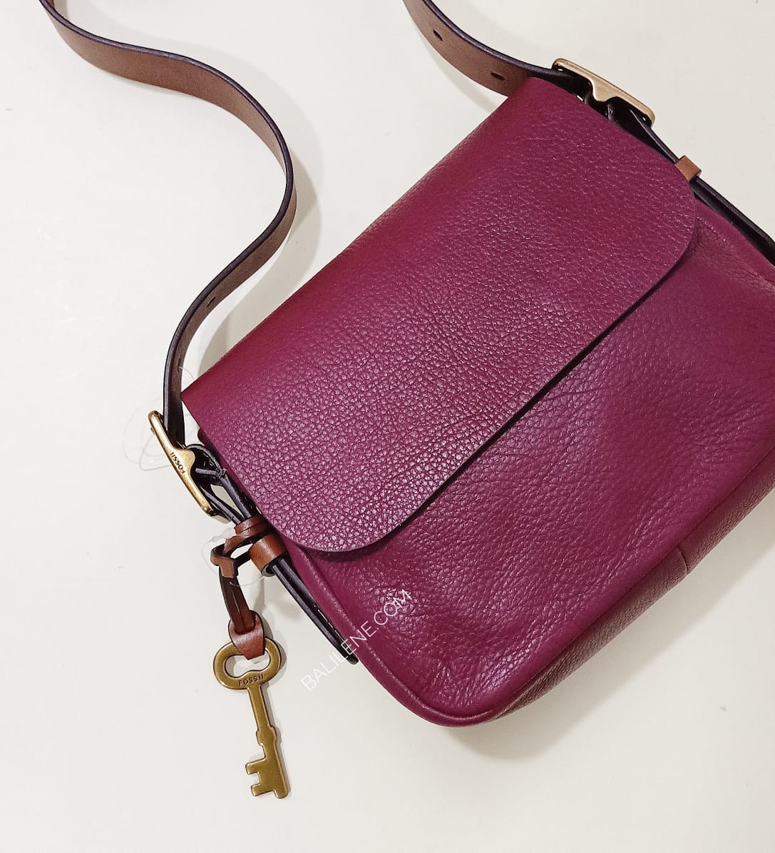 Fossil ZB6759609 Harper Small Saddle Crossbody Wine Bag - Image 8